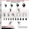 Service Caster 5 Inch 316SS Hard Rubber Wheel Swivel 10mm Threaded Stem Caster Set Brake SCC-SS316TS20S514-HRS-TLB-M1015-4 - alternate 2